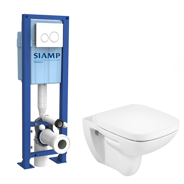 BLOC DE WC PATIO SANS BRIDE SH 3/6L ABATTANT NORMAL BLANC REF