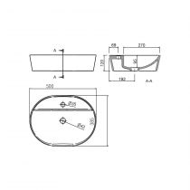 PROMO : Vasque à poser Varmega 50cm percée 1 trou Blanc - SALGAR Réf. 24553