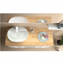 PROMO : Vasque à poser Varmega 50cm percée 1 trou Blanc - SALGAR Réf. 24553