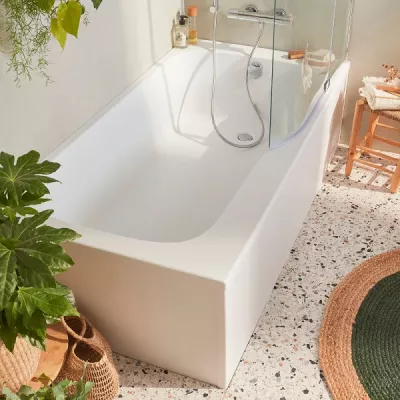 PROMO -40% : PACK baignoire MALICE 160x85cm bain-douche Jacob Delafon (tablier & pare-bain en option)