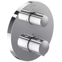 PROMO -50% : Ensemble douche encastr&eacute; thermostatique Modulo rond Chrom&eacute; - JACOB DELAFON R&eacute;f. E30758-CP