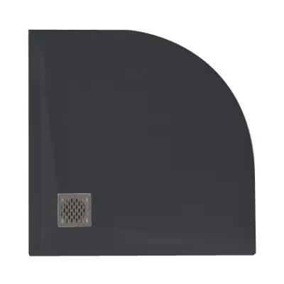 Receveur 1/4 de rond r�sine McBath Malenke Nox Stone Q5 Anthracite