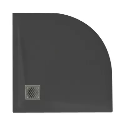 Receveur 1/4 de rond r�sine McBath Malenke Nox Stone Q5 Basalte