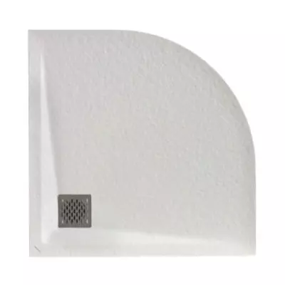 Receveur 1/4 de rond r�sine McBath Malenke Nox Stone Q5 Blanc