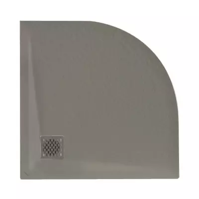 Receveur 1/4 de rond r�sine McBath Malenke Nox Stone Q5 Ciment