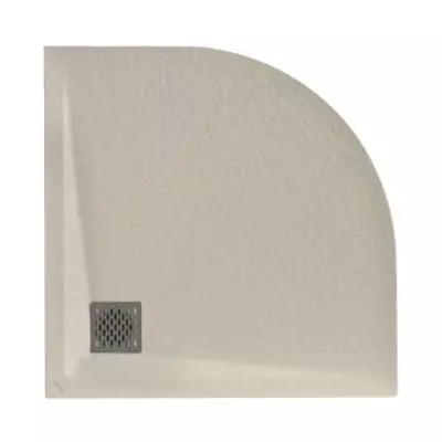 Receveur 1/4 de rond r�sine McBath Malenke Nox Stone Q5 Ivoire