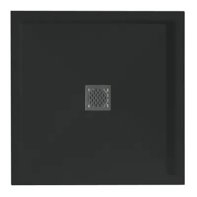 Receveur carr� r�sine McBath Malenke Cover Stone Q3 Graphite