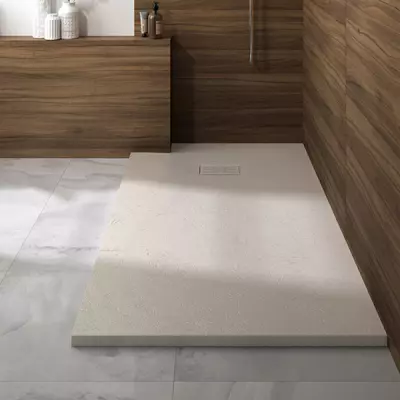 Receveur d�coupable extra plat Kinerock Evo 100x90cm Sable - KINEDO R�f. RD9009S