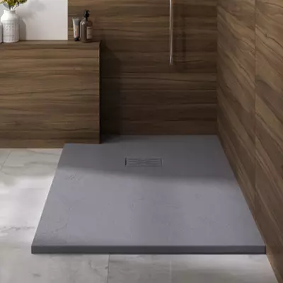Receveur d�coupable extra plat Kinerock Evo 160x80cm Gris pierre - KINEDO R�f. RD9027P