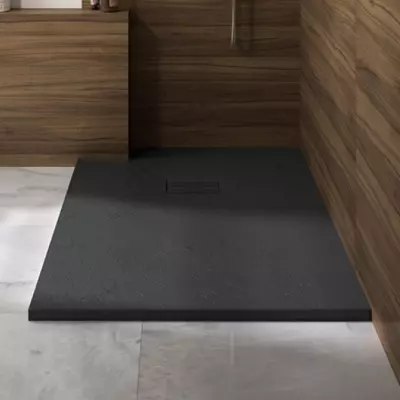 Receveur d�coupable extra plat Kinerock Evo 90x90cm Noir - KINEDO R�f. RD9003N