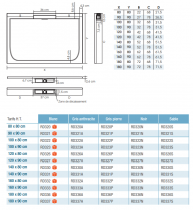 Receveur extra-plat Kineline 140x90cm Biolex Blanc -  KINEDO Réf. RD331