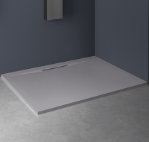 Receveur extra-plat Kineline 90x90cm Biolex Gris Pierre -  KINEDO Réf. RD321P