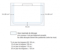 Receveur extra-plat Kineline 90x90cm Biolex Sable - KINEDO Réf. RD321S