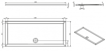 Receveur extra-plat Open 180x75cm Blanc - SANINDUSA Réf. 801520