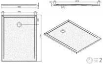 Receveur extra-plat Stepin 120x90cm Blanc antidérapant - SANINDUSA Réf. 107612004AD