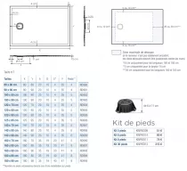 Receveur Kineone 180x90cm Blanc - KINEDO Réf. RD995