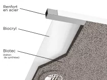 Receveur Kinesurf Nova 100x90cm Lin mat  - KINEDO Réf. RD1235LM