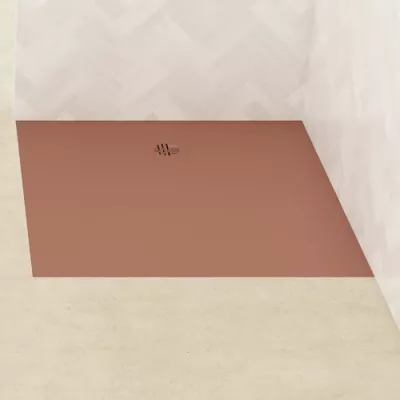 Receveur Kinesurf Nova 90x90cm Terracotta mat - KINEDO R�f. RD1231TM