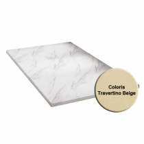 Receveur résine McBatch Mirage Decornox Stone Travertino Beige largeur 100cm