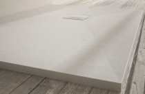 Receveur résine McBath Centuria Cover Stone Blanc largeur 100cm