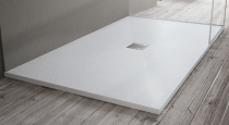 Receveur résine McBath Coliseo Nox Stone Blanc largeur 100cm