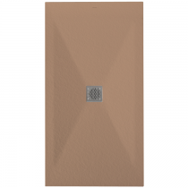 Receveur résine McBath Coliseo Nox Stone Capuccino largeur 95cm