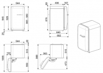 Réfrigérateur 1 porte pose libre 101+13l A++ Blanc charnières à gauche - SMEG Réf. FAB10LWH2