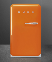 Réfrigérateur 1 porte pose libre 101+13l A++ Orange charnières à gauche - SMEG Réf. FAB10LOR2