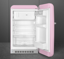 Réfrigérateur 1 porte pose libre 101+13l A++ Rose charnières à droite - SMEG Réf. FAB10RPK2