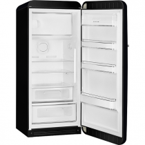 Réfrigérateur 1 porte pose libre 244+26l D Noir mat charnières à droite - SMEG Années 50 Réf. FAB28RDBLM5