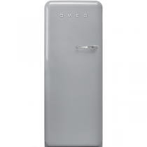 Réfrigérateur 1 porte pose libre Années 50 244+26l A+++ Gris métal charnières à gauche - SMEG Réf. FAB28LSV3