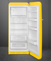 Réfrigérateur 1 porte pose libre Années 50 244+26l A+++ Jaune charnières à droite - SMEG Réf. FAB28RYW3