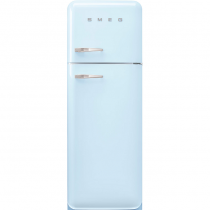 Réfrigérateur 2 portes 222+72l A+++ Bleu Azur - charnières à droite - SMEG Années 50 Réf. FAB30RPB5