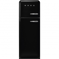 Réfrigérateur 2 portes 222+72l A+++ Noir - charnières à gauche - SMEG Années 50 Réf. FAB30LBL5