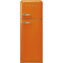 Réfrigérateur 2 portes 222+72l A+++ Orange - charnières à droite - SMEG Années 50 Réf. FAB30ROR5
