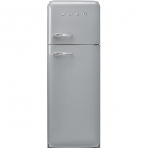 Réfrigérateur 2 portes 222+72l A+++ Silver - charnières à droite - SMEG Années 50 Réf. FAB30RSV5