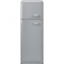 Réfrigérateur 2 portes 222+72l A+++ Silver - charnières à gauche - SMEG Années 50 Réf. FAB30LSV5