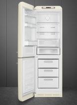 Réfrigérateur combiné 234+97l A+++ Crème - charnières à gauche - SMEG Années 50 Réf. FAB32LCR5