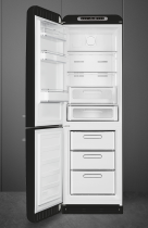 Réfrigérateur combiné 234+97l A+++ Noir - charnières à gauche - SMEG Années 50 Réf. FAB32LBL5