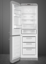 Réfrigérateur combiné 234+97l A+++ Silver - charnières à gauche - SMEG Années 50 Réf. FAB32LSV5