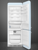 Réfrigérateur combiné 344+137l E Bleu azur charnières à droite   - SMEG Années 50 Réf. FAB38RPB5