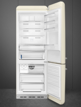 Réfrigérateur combiné 344+137l E Crème charnières à droite - SMEG Années 50 Réf. FAB38RCR5
