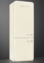 Réfrigérateur combiné 344+137l E Crème charnières à gauche - SMEG Années 50 Réf. FAB38LCR5