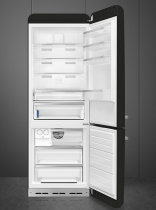 Réfrigérateur combiné 344+137l E Noir charnières à droite - SMEG Années 50 Réf. FAB38RBL5