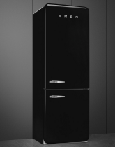 Réfrigérateur combiné 344+137l E Noir charnières à droite - SMEG Années 50 Réf. FAB38RBL5