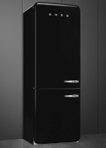 Réfrigérateur combiné 344+137l E Noir charnières à gauche - SMEG Années 50 Réf. FAB38LBL5