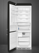 Réfrigérateur combiné 344+137l E Noir charnières à gauche - SMEG Années 50 Réf. FAB38LBL5