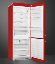 Réfrigérateur combiné 344+137l E Rouge charnières à droite - SMEG Années 50 Réf. FAB38RRD5