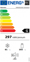 Réfrigérateur combiné intégrable 193+61l G à glissières - ELECTROLUX Réf. ENN2852AOW