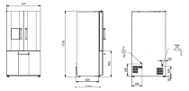 Réfrigérateur No Frost 596l STEEL Ascot French Door 90cm en finition inox (autres coloris en option)